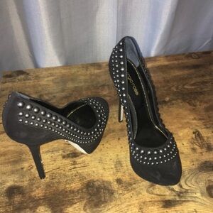 Sergio Rossi Black Studded High Heels